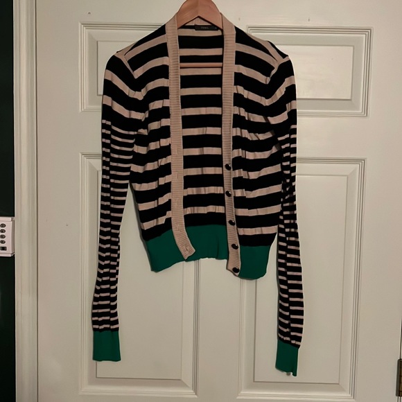 THML Sweaters - Striped cardigan with buttons